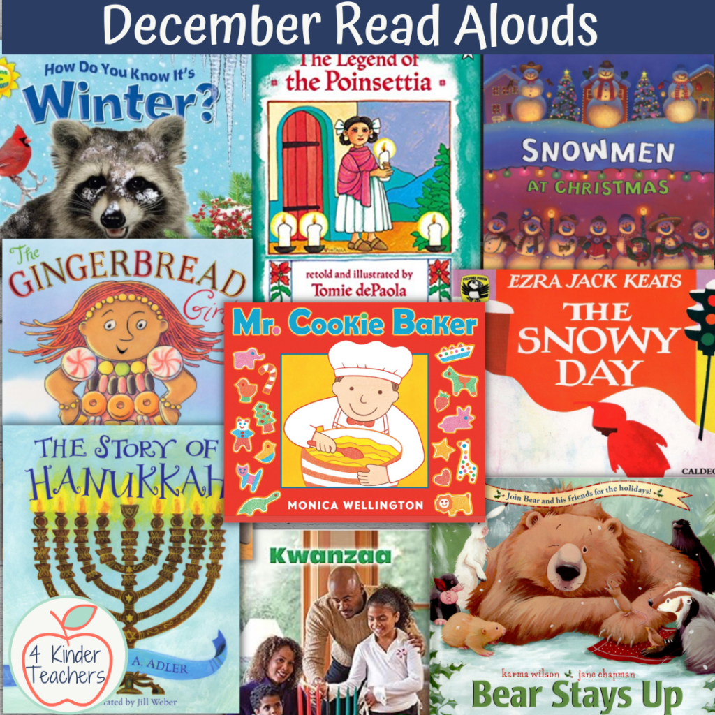 Teacher recommended picture books for the month of December.