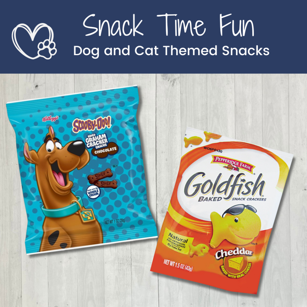 dog bone graham crackers and goldfish crackers