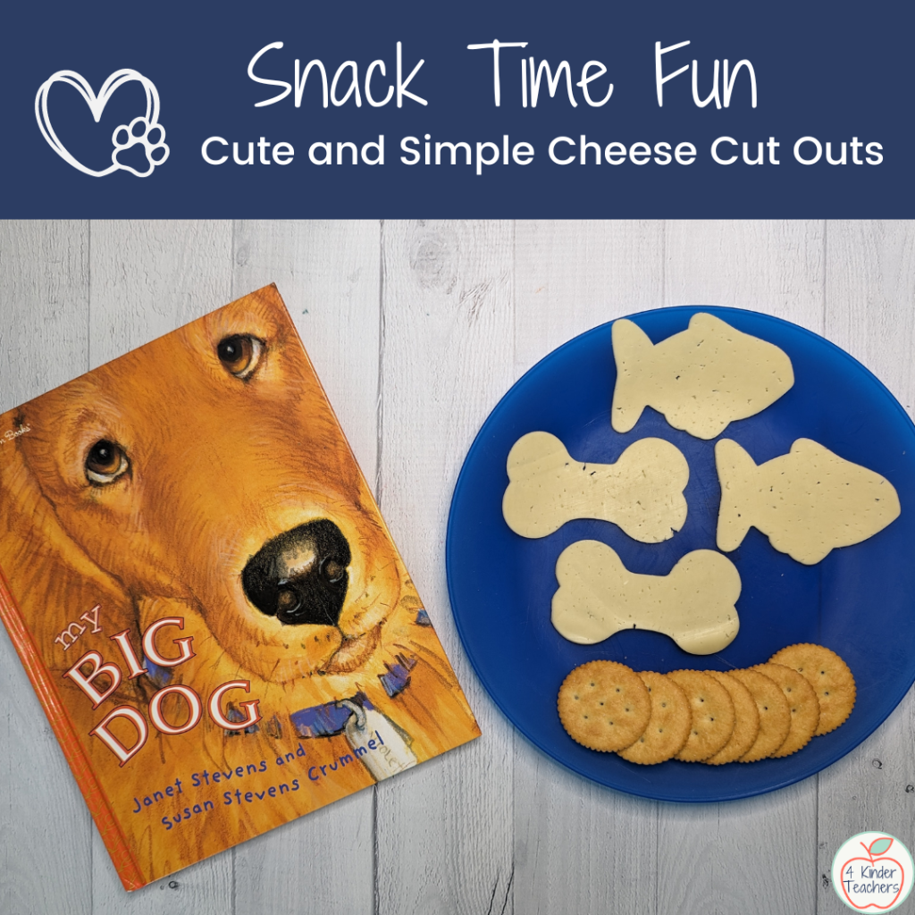 dog bone and fish shaped cheese slices and crackers