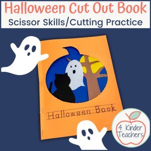 Halloween cut out book for kindergarten students to practice cutting.