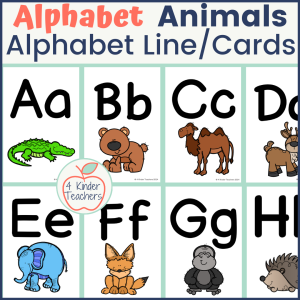 alphabet cards with letters and pictures