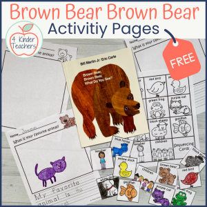activity pages to go with the book brown bear, brown bear