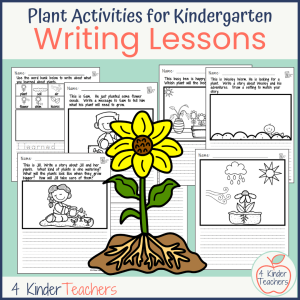 Plant activities for kindergarten writing lessons resource.