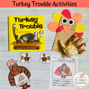 Fun activites to go with the book Turkey Trouble.