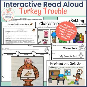 Interactive read aloud for the book Turkey Trouble digital resource.