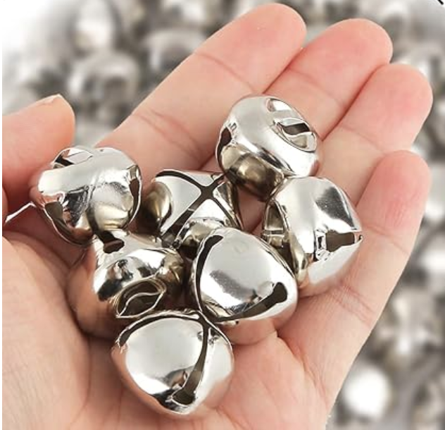 chritmas bells to hand out on Polar Express day